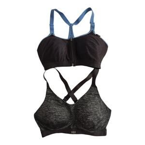 Bundle of 2 Victoria's Secret Sports Bras Yoga Fitness Workout Gym Size 32D
